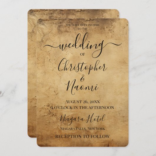 Creëer Uw eigen bruin sepia  rustiek papier Kaart (Voorkant / Achterkant)