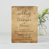 Creëer Uw eigen bruin sepia  rustiek papier Kaart (Staand voorkant)