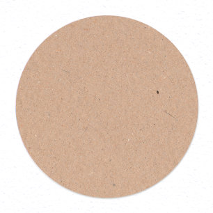 Creëer Uw eigen bruine kraftpapier-papierprint Ronde Sticker