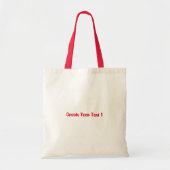 Creëer uw eigen budget-tas natuurlijke en rode kle tote bag (Voorkant)
