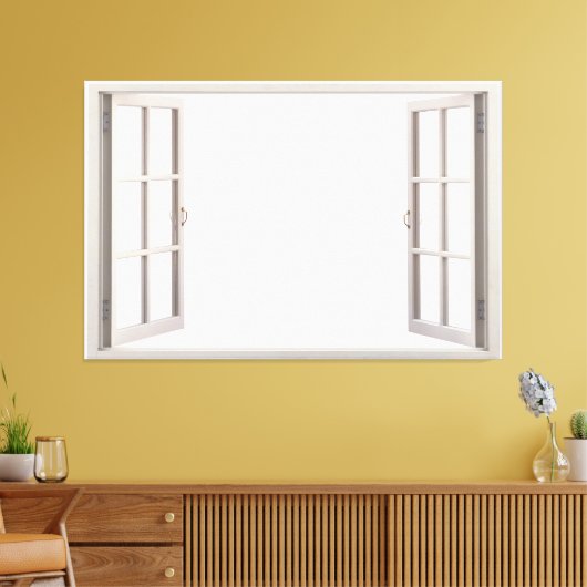 Creëer uw eigen buitenlandschap van uw huis canvas afdruk (Insitu (Woonkamer))