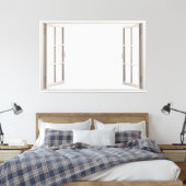 Creëer uw eigen buitenlandschap van uw huis canvas afdruk (Insitu (Slaapkamer))