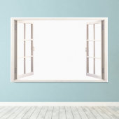 Creëer uw eigen buitenlandschap van uw huis canvas afdruk (Insitu (Houten vloer))