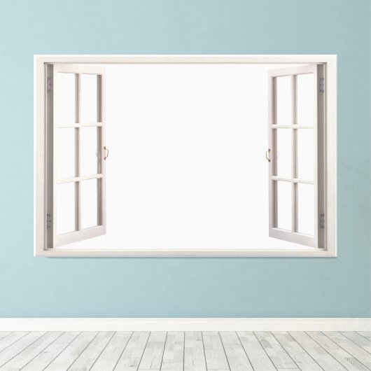 Creëer uw eigen buitenlandschap van uw huis canvas afdruk (Insitu (Houten vloer))