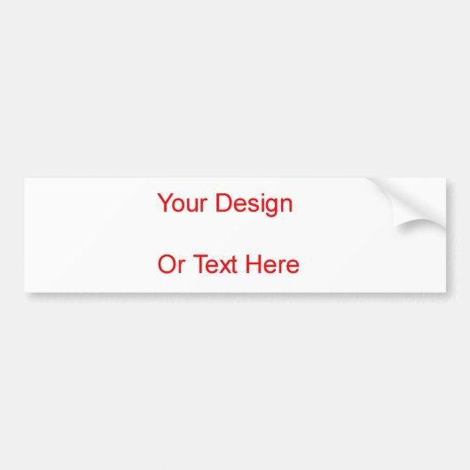 Creëer Uw eigen Bumpersticker (Voorkant)