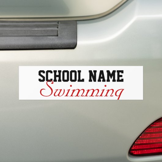 Creëer uw eigen Bumpersticker - Schoolsport (Op auto)