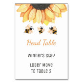 Creëer Uw Eigen Bunco Zonnebloem Bijentafel Kaart (Voorkant)