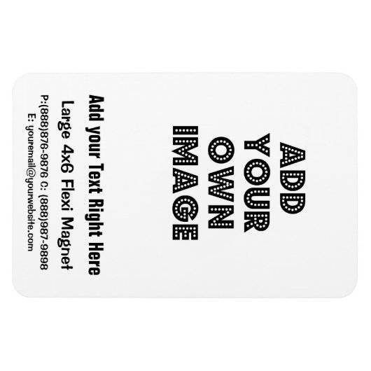 Creëer uw eigen Business Flexible Koelkast Magnet Magneet (Horizontaal)