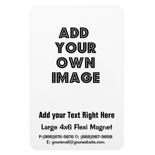 Creëer uw eigen Business Flexible Koelkast Magnet Magneet (Verticaal)