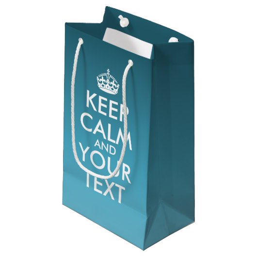 Creëer Uw eigen cadeautas voor 'KEEP CALM'. (mediu (Voorkant Gekanteld)