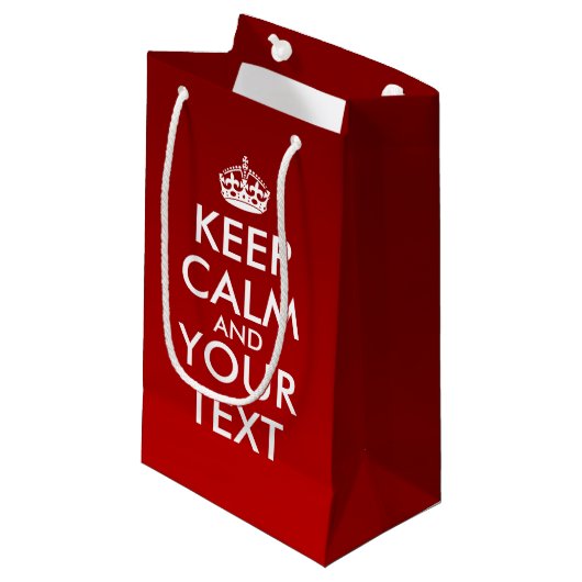 Creëer Uw eigen cadeautas voor 'KEEP CALM'. (mediu (Voorkant Gekanteld)