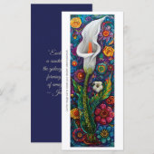 Creëer Uw eigen Calla Lily Dot Art Bladwijzer Kaar (Voorkant / Achterkant)