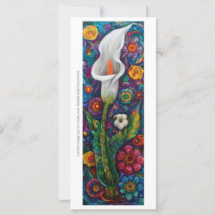 Creëer Uw eigen Calla Lily Dot Art Bladwijzer Kaar