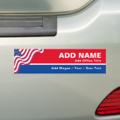 Creëer Uw eigen campagne Patriottische Vlag Sticke Bumpersticker (Op auto)