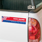 Creëer Uw eigen campagne Patriottische Vlag Sticke Bumpersticker (Op Truck)