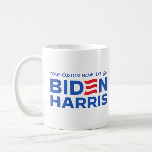 Creëer Uw eigen campagne voor Biden Harris 2024 Koffiemok (Links)