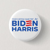 Creëer Uw eigen campagne voor Biden Harris 2024 Ronde Button 3,2 Cm (Voorkant)