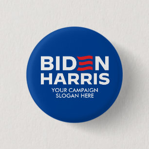 Creëer Uw eigen campagneslogan van Biden Harris Ronde Button 3,2 Cm