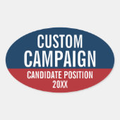 Creëer Uw eigen campagnevoering Ovale Sticker (Voorkant)