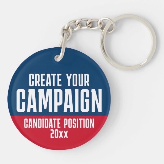 Creëer Uw eigen campagnevoering Sleutelhanger (Achterkant)