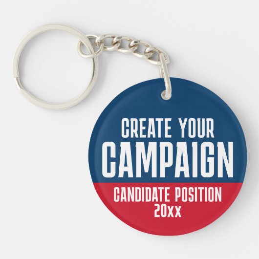 Creëer Uw eigen campagnevoering Sleutelhanger (Voorkant)