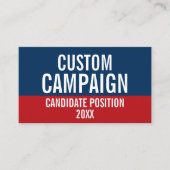 Creëer Uw eigen Campaign Gear Rood Blauw Visitekaartje (Voorkant)