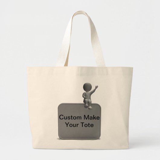 Creëer Uw eigen Canvas tas! Grote Tote Bag (Voorkant)