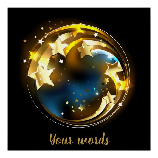 Creëer Uw eigen Celetial Shooting Stars Perfect Poster (Voorkant)