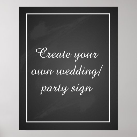 Creëer uw eigen chalkboard-bord met een rand poster (Voorkant)