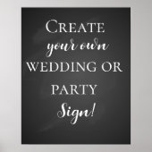 Creëer uw eigen chalkboard-bord poster (Voorkant)