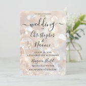 Creëer uw eigen champagnekristallen bruiloft kaart (Staand voorkant)