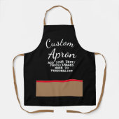 Creëer uw eigen Chef Baker aangepaste Faux Pocket Schort (Voorkant)