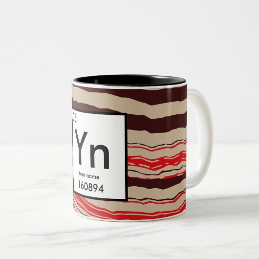 Creëer uw eigen chemische element tweekleurige koffiemok (Voorkant rechts)