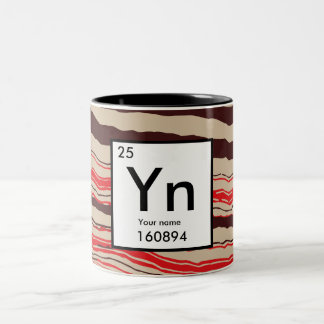 Creëer uw eigen chemische element tweekleurige koffiemok
