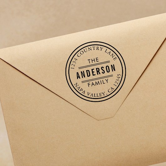 Creëer Uw eigen Circle retouradres Rubberstempel