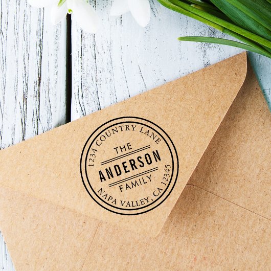 Creëer Uw eigen Circle retouradres Zelfinktende Stempel