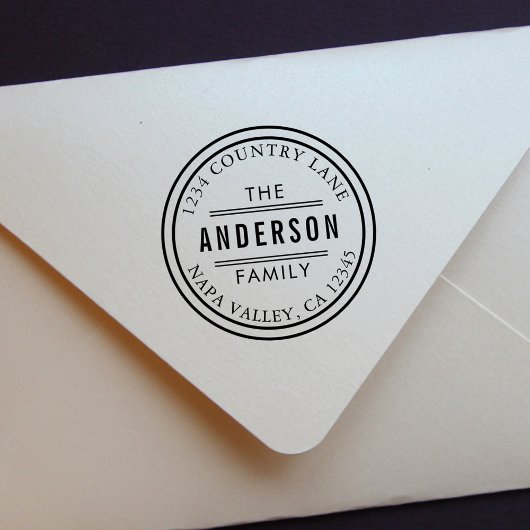 Creëer Uw eigen Circle retouradres Zelfinktende Stempel