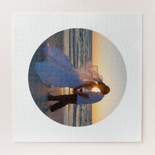 Creëer uw eigen Circle Shape Wedding Legpuzzel (Horizontaal)