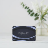 Creëer uw eigen circulair blauw ontwerp visitekaartje (Staand voorkant)