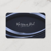 Creëer uw eigen circulair blauw ontwerp visitekaartje (Voorkant)