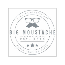 Creëer Uw eigen Circulaire Barbering Business Logo Zelfinktende Stempel