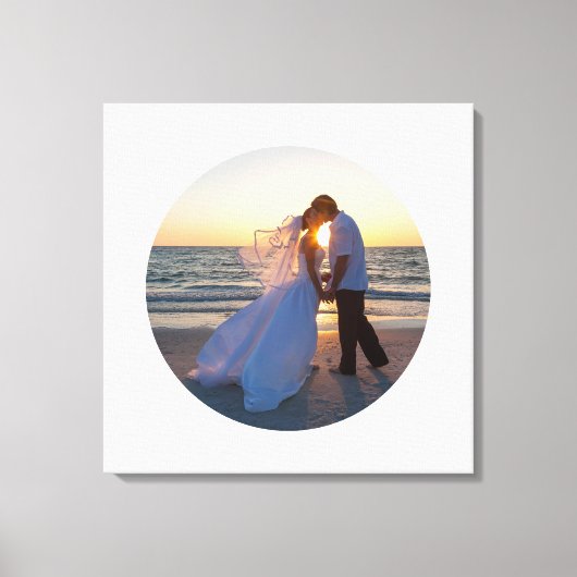 Creëer Uw Eigen Cirkelvorm Huwelijksfoto Canvas Afdruk (Voorkant)