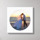 Creëer Uw Eigen Cirkelvorm Huwelijksfoto Canvas Afdruk (Voorkant)