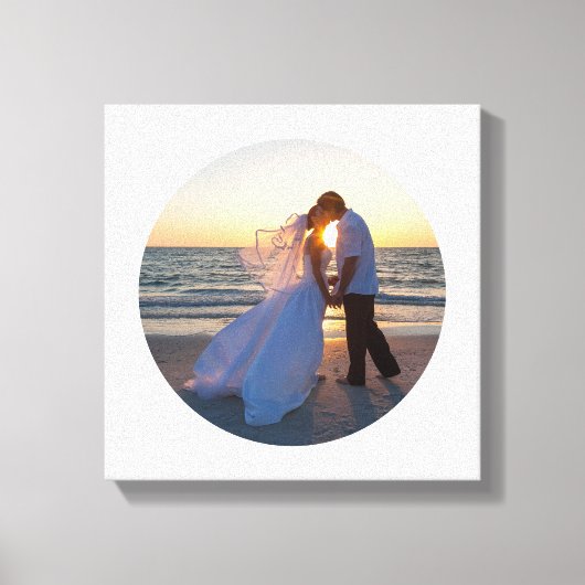 Creëer Uw Eigen Cirkelvorm Huwelijksfoto Canvas Afdruk (Voorkant)
