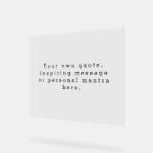 Creëer Uw eigen citaat Acryl Teken Bord (Hoek)