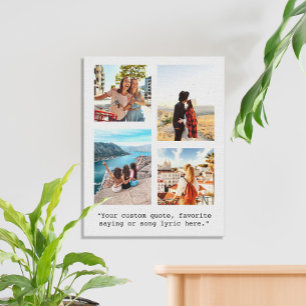 Creëer uw eigen citaat Fotocollage Canvas Afdruk