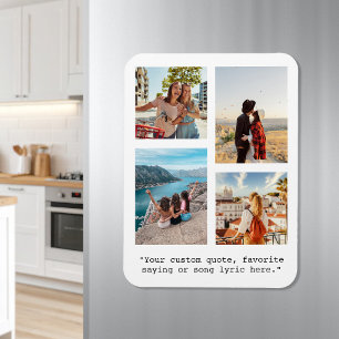 Creëer uw eigen citaat Fotocollage Magneet