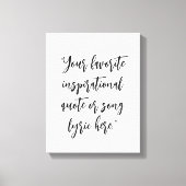 Creëer uw eigen citaat kalligrafie canvas afdruk (Voorkant)