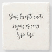 Creëer uw eigen citaat kalligrafie stenen onderzetter (Voorkant)