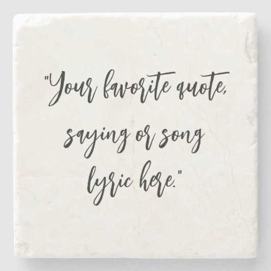 Creëer uw eigen citaat kalligrafie stenen onderzetter (Voorkant)